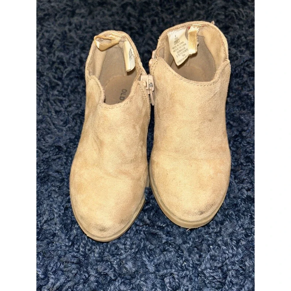 Toddler Girls Ankle Boots Beige Size 6 Old Navy Brand